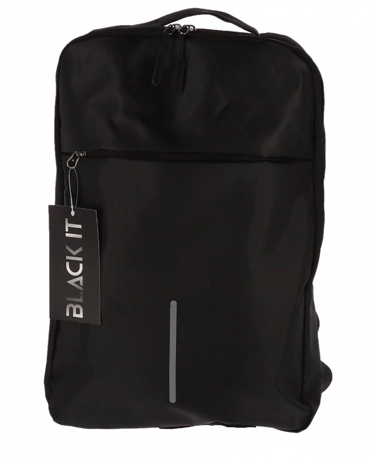 Ghiozdan BLACK IT LAPTOP 2fermoare 45HX31X14cm